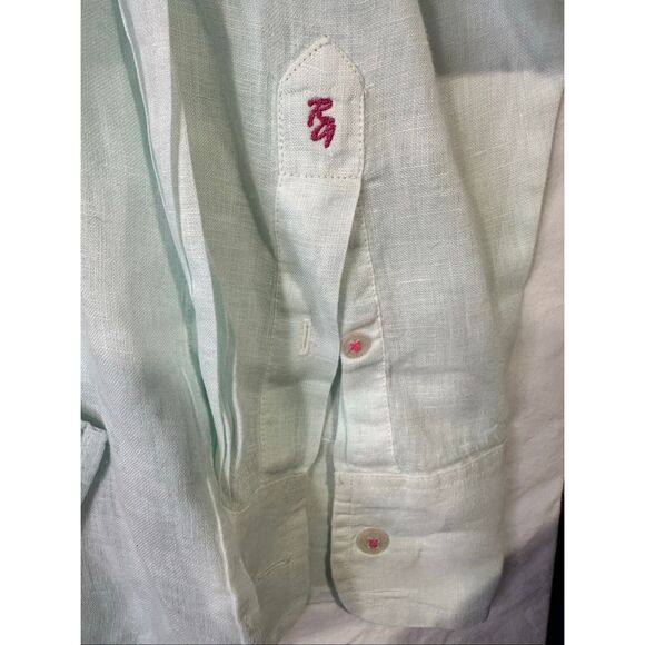 Robert Graham Men’s Embroidered Linen Button-up Shirt, size L - Picture 5 of 12